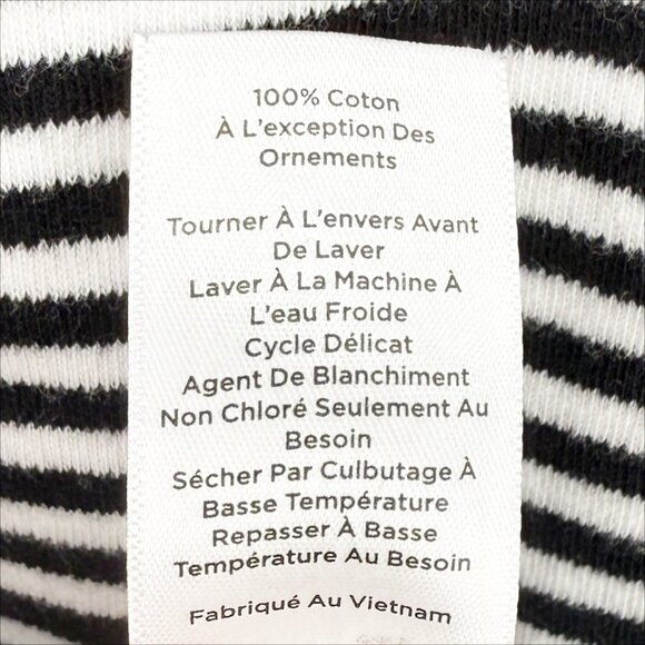 Talbots Cotton Lace Eyelet Trim T-Shirt Casual Dress Black/White - Picture 7 of 8